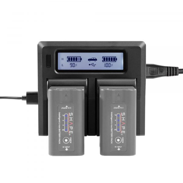 SHAPE BP Dual LCD Charger for BP-975 and Canon Batteries - SHAPE wlb