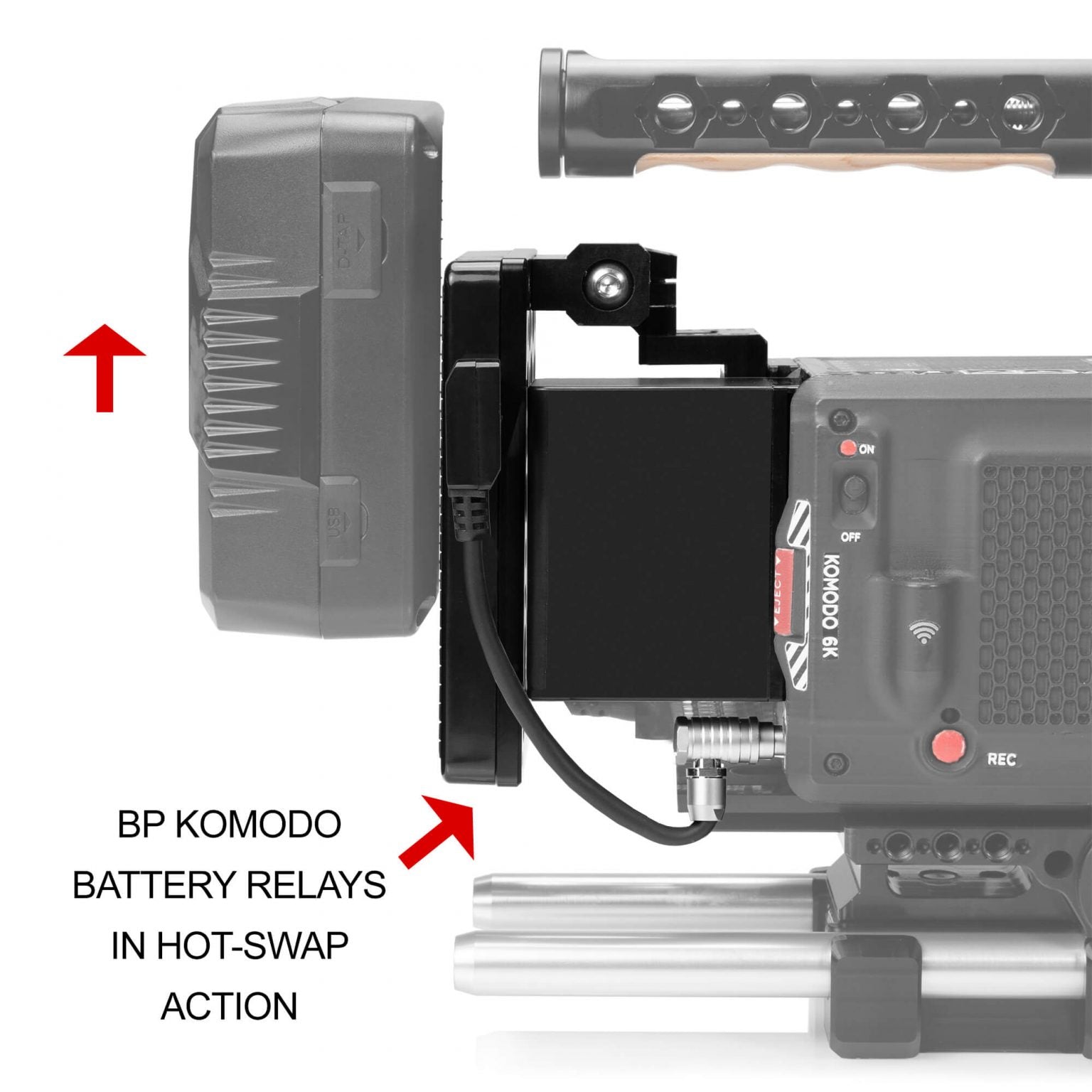 SHAPE Pivoting Battery Plate for RED® KOMODO™ - SHAPE wlb