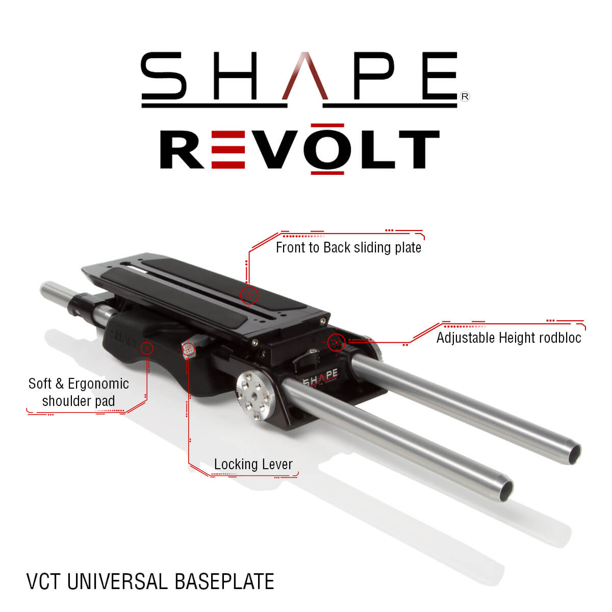 SHAPE VCT Universal Baseplate with Wooden Handles - SHAPE wlb