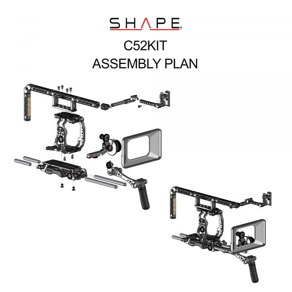 SHAPE Camera Bundle Rig Kit for Canon C500 MKII/C300 MKIII - SHAPE wlb