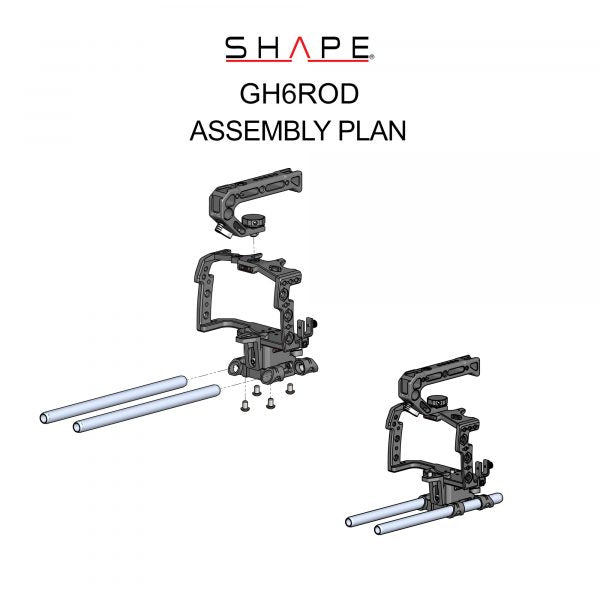 SHAPE Camera Cage, Top Handle and Rod Bloc System for Panasonic Lumix GH6 - SHAPE wlb