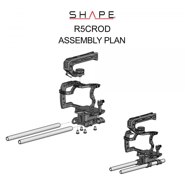 SHAPE Camera Cage, Top Handle and Rod Bloc System for Canon R5C/R5/R6 - SHAPE wlb