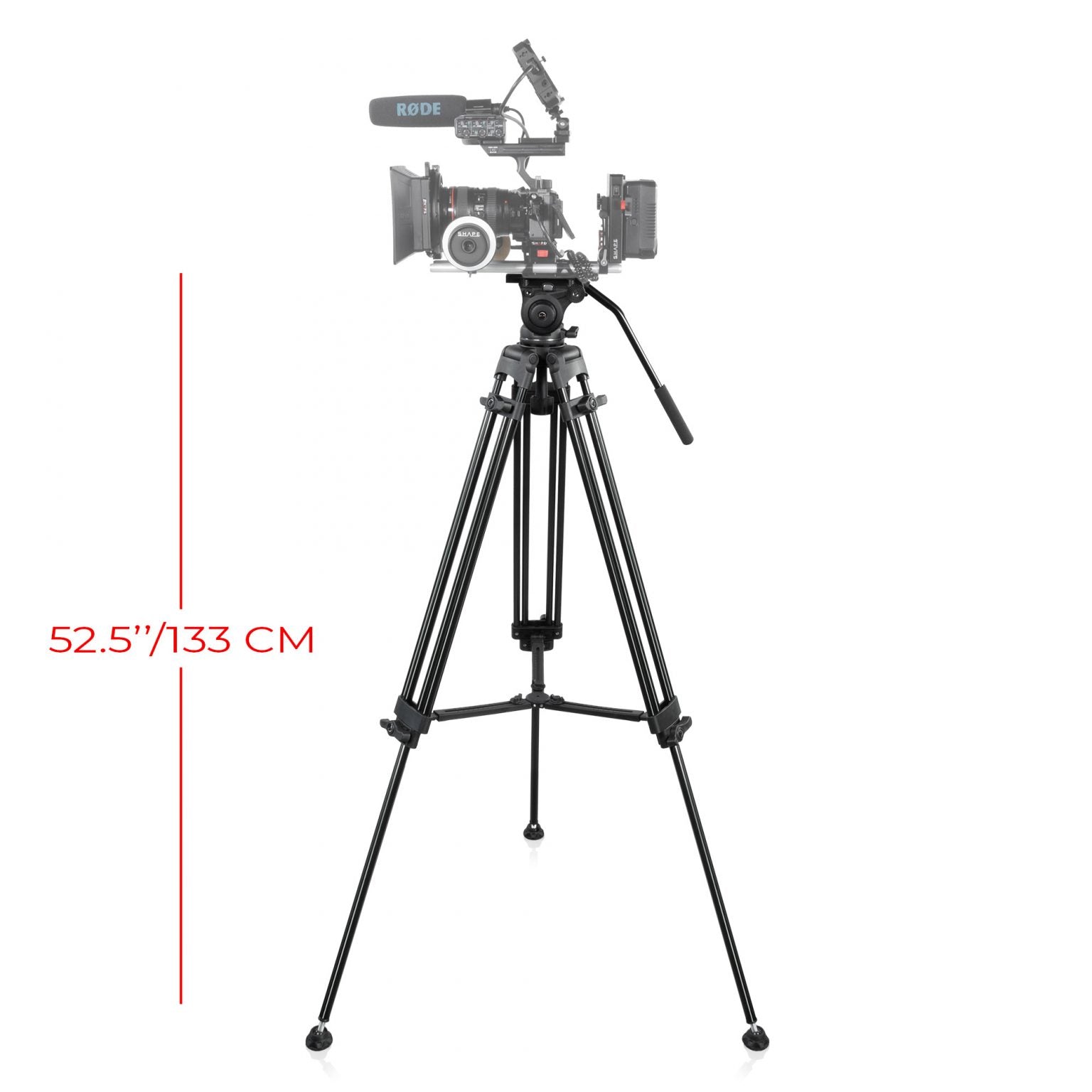 SHAPE Tripod 3-Stage Video with Fluid Head and Bag