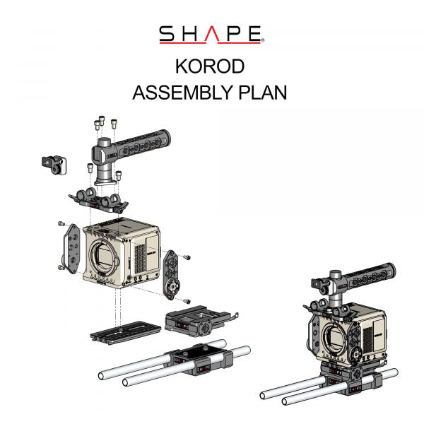 SHAPE Camera Cage, Top Handle and Rod Bloc System for RED® KOMODO™
