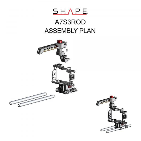 SHAPE Camera Cage, Top Handle and Rod Bloc System for Sony A7S III/A7 IV/A7R V