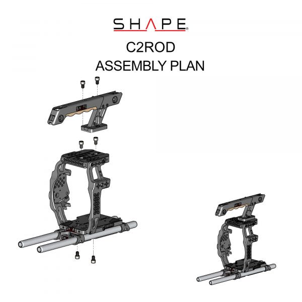 SHAPE Camera Cage, Top Handle and Rod Bloc System for Canon C200/C200B - SHAPE wlb