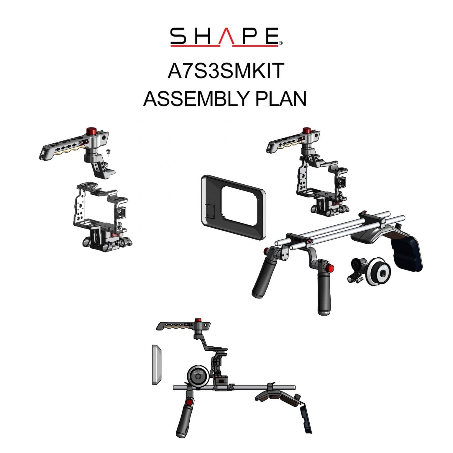 SHAPE Shoulder Mount Kit for Sony A7S III/A7 IV/A7R V