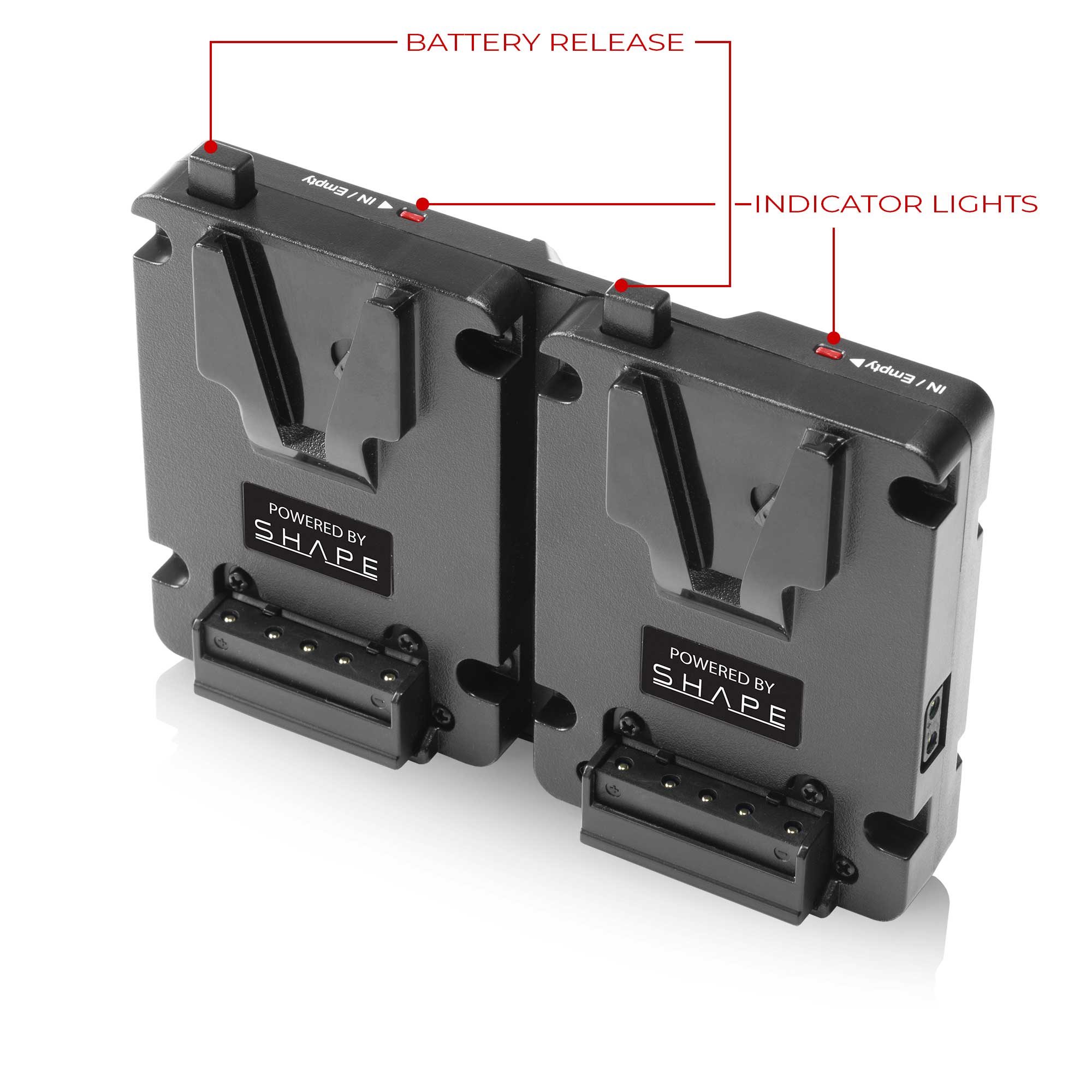 SHAPE Full Play Mini Batteries 99 Wh with Dual V-Mount Hot Swap Mini Battery Plate - SHAPE wlb