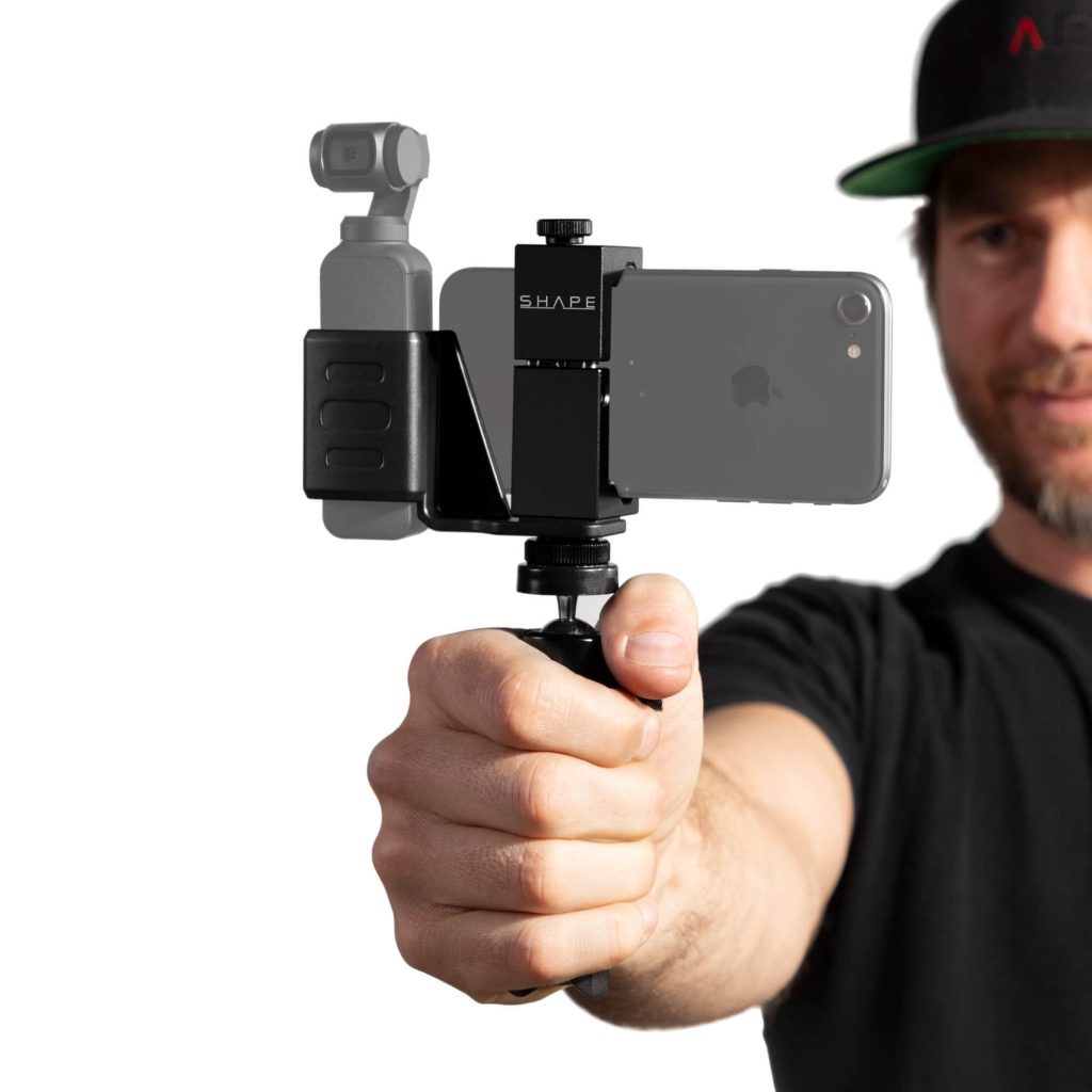 SHAPE Security Bracket Connection with Selfie Grip Tripod for DJI Osmo Pocket