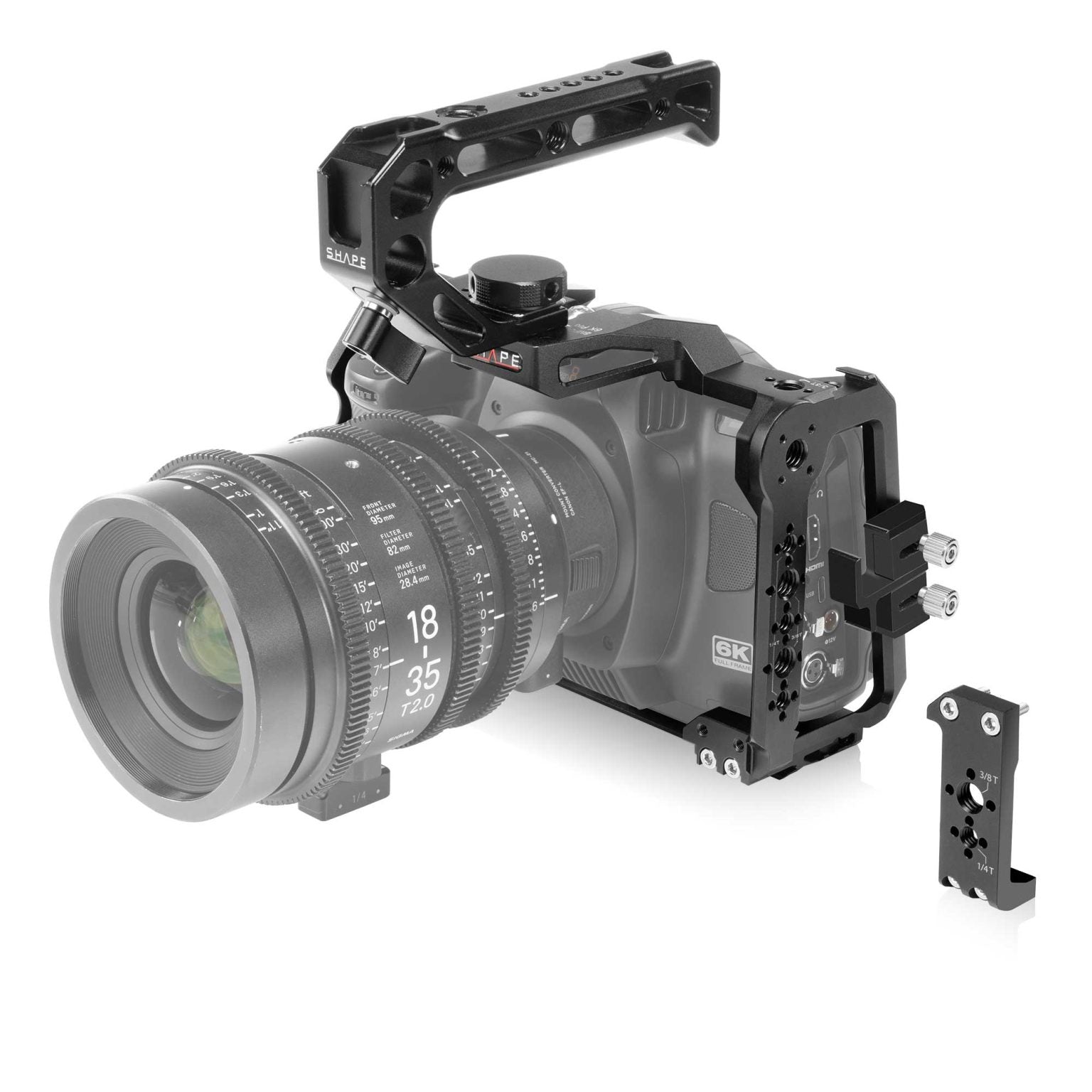 SHAPE Cage de caméra avec poignée supérieure pour Blackmagic Cinema Camera 6K/6K PRO/6K G2